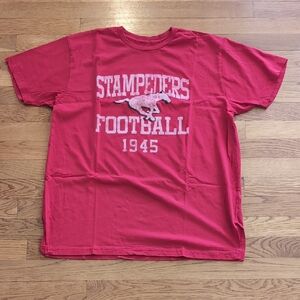 Red Stampeders Football Graphic Short Sleeve Tee
